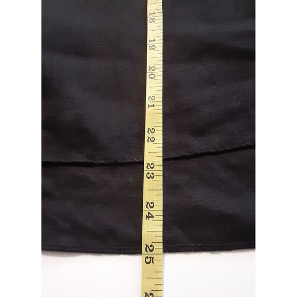 Tyler Boe Size XS White/Black Color Block 100% Linen Boxy Blouse - Picture 5 of 8